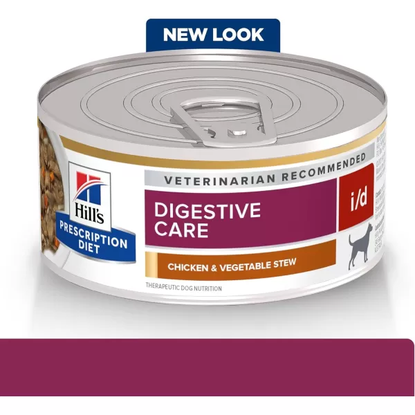 imageHills Prescription Diet id Digestive Care Chicken amp Vegetable Stew Canned Dog Food Veterinary Diet 125 oz 12Pack Wet Food55 Ounce Pack of 24
