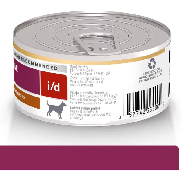 imageHills Prescription Diet id Digestive Care Chicken amp Vegetable Stew Canned Dog Food Veterinary Diet 125 oz 12Pack Wet Food55 Ounce Pack of 24