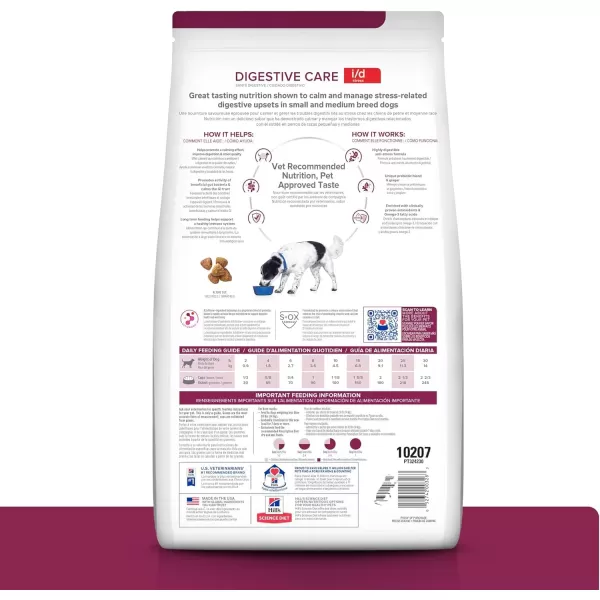 imageHills Prescription Diet id Stress Digestive Care Chicken Flavor Dry Dog Food Veterinary Diet 1433 lb Bag1433 Pound Pack of 1