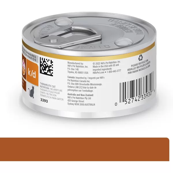 imageHills Prescription Diet kd Kidney Care with Tuna Wet Cat Food Veterinary Diet 55 oz Cans 24PackChicken amp Vegetable Stew 29 Ounce Pack of 24