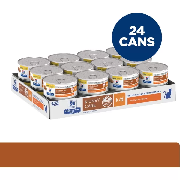 imageHills Prescription Diet kd Kidney Care with Tuna Wet Cat Food Veterinary Diet 55 oz Cans 24PackPt Chicken 55 Ounce Pack of 24