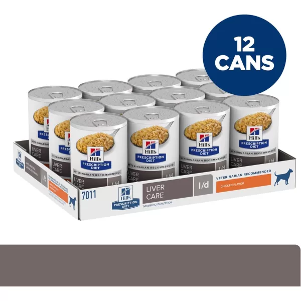 imageHills Prescription Diet ld Liver Care Wet Dog Food Veterinary Diet 13 oz Cans 12Pack12 x 13 oz Cans