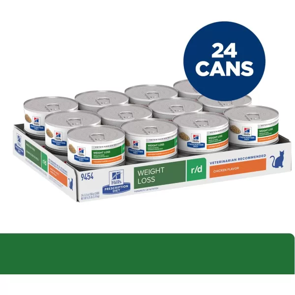 imageHills Prescription Diet rd Weight Reduction Chicken Flavor Wet Cat Food Veterinary Diet 55 oz Cans 24Pack24 x 55 oz Cans