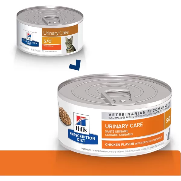imageHills Prescription Diet sd Urinary Care Chicken Flavor Wet Cat Food Veterinary Diet 55 oz Cans 24PackHills Prescription Diet sd Urinary Care Chicken Flavor Wet Cat Food Veterinary Diet 55 oz Cans 24Pack