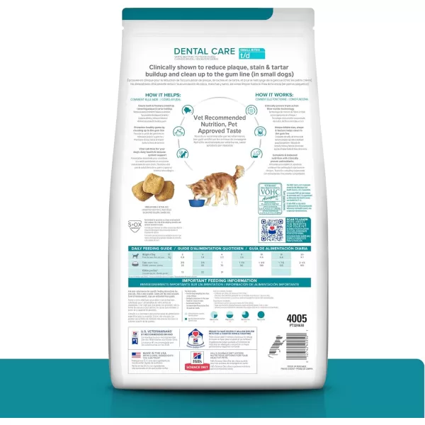 imageHills Prescription Diet td Dental Care Small Bites Chicken Flavor Dry Dog Food Veterinary Diet 5 lb BagHills Prescription Diet td Dental Care Small Bites Chicken Flavor Dry Dog Food Veterinary Diet 5 lb Bag