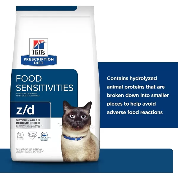 imageHills Prescription Diet zd SkinFood Sensitivities Dry Cat Food Veterinary Diet 85 lb BagHills Prescription Diet zd SkinFood Sensitivities Dry Cat Food Veterinary Diet 85 lb Bag