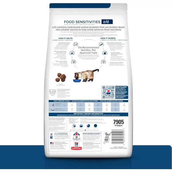 imageHills Prescription Diet zd SkinFood Sensitivities Dry Cat Food Veterinary Diet 85 lb BagHills Prescription Diet zd SkinFood Sensitivities Dry Cat Food Veterinary Diet 85 lb Bag