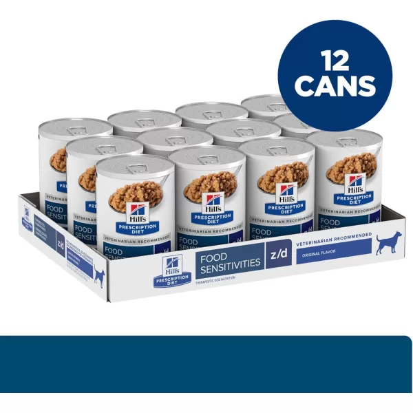 imageHills Prescription Diet zd SkinFood Sensitivities Wet Dog Food Veterinary Diet 13 oz Cans 12Pack13 Ounce Pack of 12