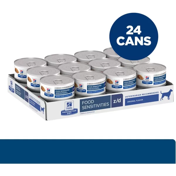 imageHills Prescription Diet zd SkinFood Sensitivities Wet Dog Food Veterinary Diet 13 oz Cans 12Pack24 x 55 oz