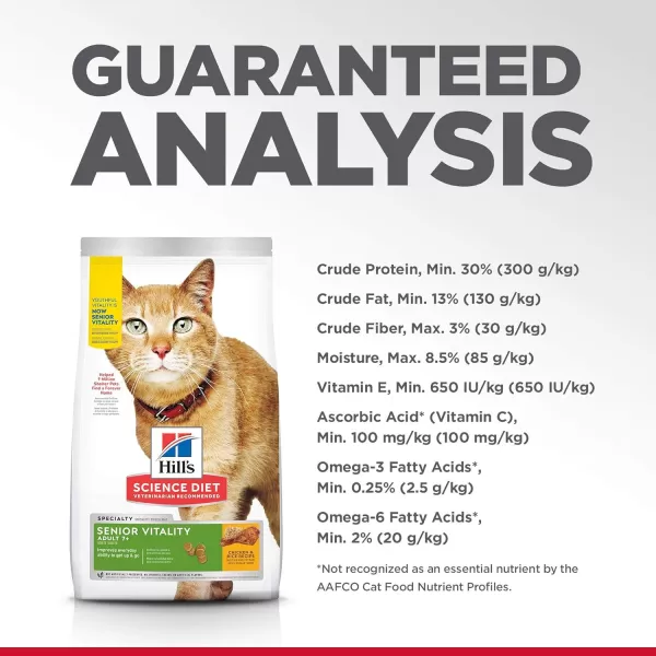 imageHills Science Diet Adult 7 Senior Vitality Dry Cat Food 13 lb Bag6 Pound Pack of 1