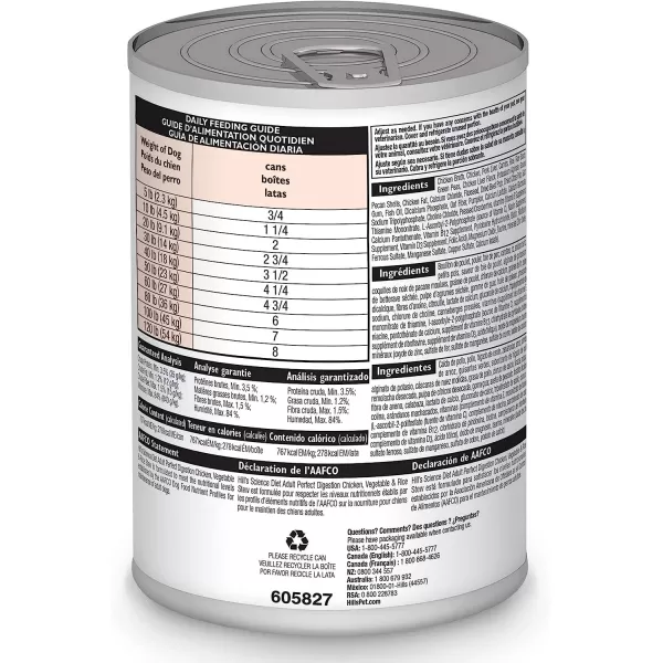 imageHills Science Diet Adult Dog Wet Food Perfect Digestion Chicken Vegetable amp Rice Stew 128 oz Cans 12PackHills Science Diet Adult Dog Wet Food Perfect Digestion Chicken Vegetable amp Rice Stew 128 oz Cans 12Pack