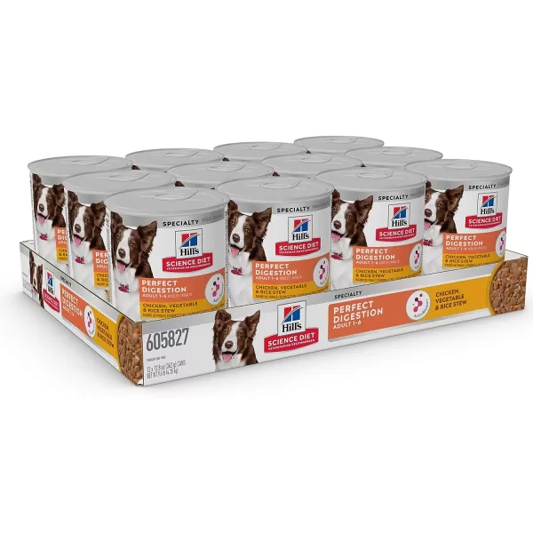 imageHills Science Diet Adult Dog Wet Food Perfect Digestion Chicken Vegetable amp Rice Stew 128 oz Cans 12PackHills Science Diet Adult Dog Wet Food Perfect Digestion Chicken Vegetable amp Rice Stew 128 oz Cans 12Pack