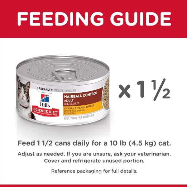 imageHills Science Diet Adult Hairball Control Canned Cat Food Savory Chicken Entre 55 oz Cans 24PackHills Science Diet Adult Hairball Control Canned Cat Food Savory Chicken Entre 55 oz Cans 24Pack