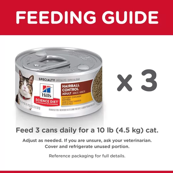 imageHills Science Diet Adult Hairball Control Wet Cat Food Savory Chicken Entre 29 oz Cans 24PackHills Science Diet Adult Hairball Control Wet Cat Food Savory Chicken Entre 29 oz Cans 24Pack