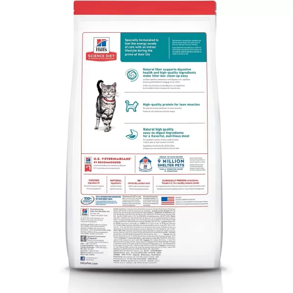 imageHills Science Diet Adult Indoor Chicken Recipe Dry Cat Food 155 lb Bag155 Pound Pack of 1