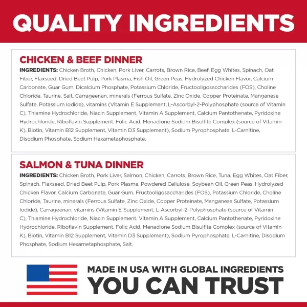 imageHills Science Diet Adult Sensitive Stomach amp Skin Wet Cat Food Pouch Variety Pack Chicken amp Beef Tuna amp Salmon 28 oz 12PackVariety Pack