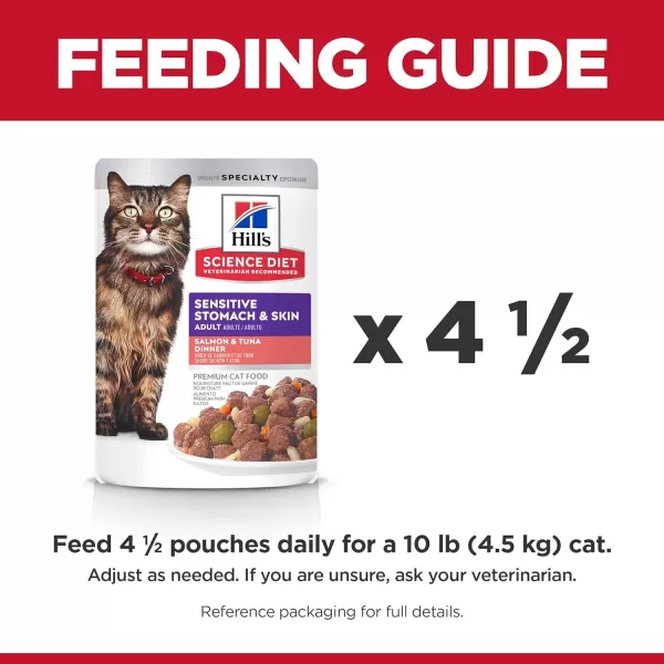 imageHills Science Diet Adult Sensitive Stomach amp Skin Wet Cat Food Pouches Salmon amp Tuna 28 oz 24PackHills Science Diet Adult Sensitive Stomach amp Skin Wet Cat Food Pouches Salmon amp Tuna 28 oz 24Pack