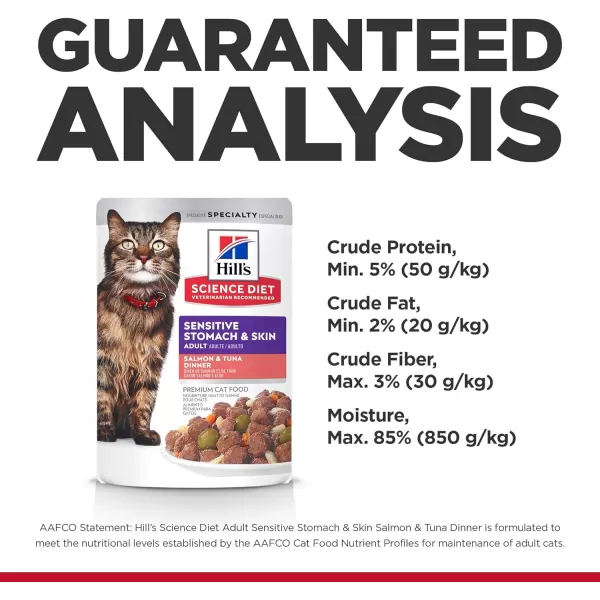 imageHills Science Diet Adult Sensitive Stomach amp Skin Wet Cat Food Pouches Salmon amp Tuna 28 oz 24PackHills Science Diet Adult Sensitive Stomach amp Skin Wet Cat Food Pouches Salmon amp Tuna 28 oz 24Pack