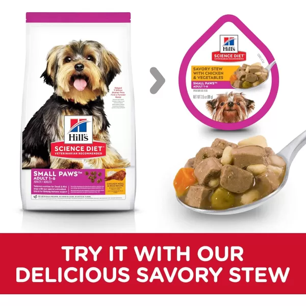 imageHills Science Diet Adult Small amp Toy Breed Dry Dog Food Chicken Meal amp Rice Recipe 155 lb BagChicken Meal amp Rice 155 Pound Pack of 1