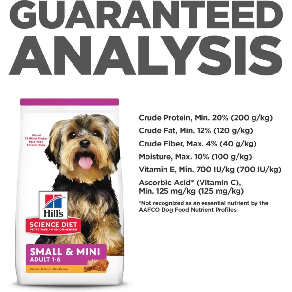 imageHills Science Diet Adult Small amp Toy Breed Dry Dog Food Chicken Meal amp Rice Recipe 155 lb BagChicken Meal amp Rice 45 Pound Pack of 1
