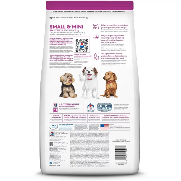 imageHills Science Diet Adult Small amp Toy Breed Dry Dog Food Chicken Meal amp Rice Recipe 155 lb BagChicken Meal amp Rice 45 Pound Pack of 1