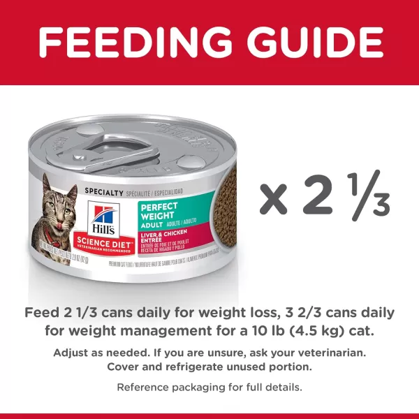 imageHills Science Diet Canned Wet Cat Food Adult Perfect Weight for Weight Management Roasted Vegetable amp Chicken Recipe 29 oz Cans 24 PackLiver amp Chicken 29 Ounce Pack of 24