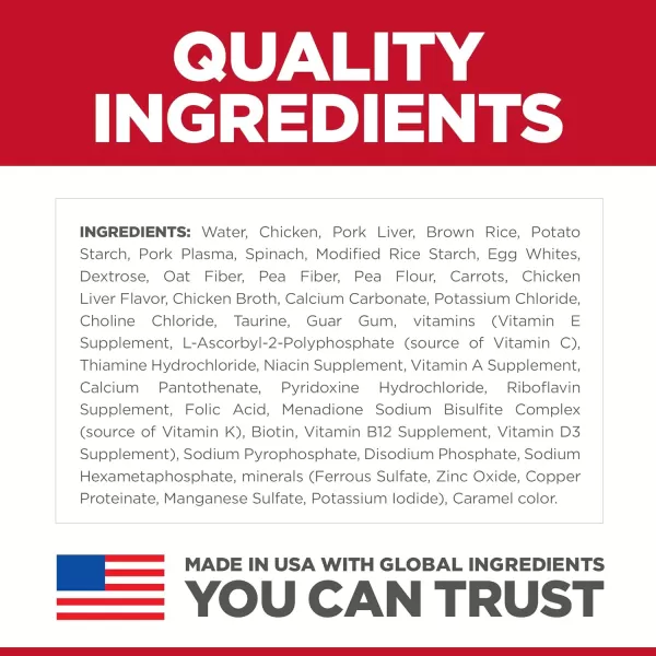 imageHills Science Diet Canned Wet Cat Food Adult Tender Chunks amp Gravy Recipes 55 oz Cans 24PackChicken Spinach 28 Ounce Pack of 24