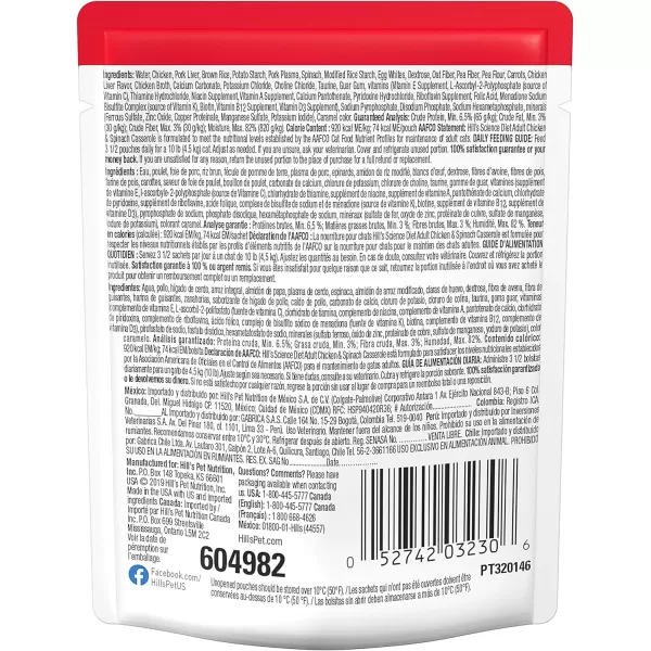 imageHills Science Diet Canned Wet Cat Food Adult Tender Chunks amp Gravy Recipes 55 oz Cans 24PackChicken Spinach 28 Ounce Pack of 24