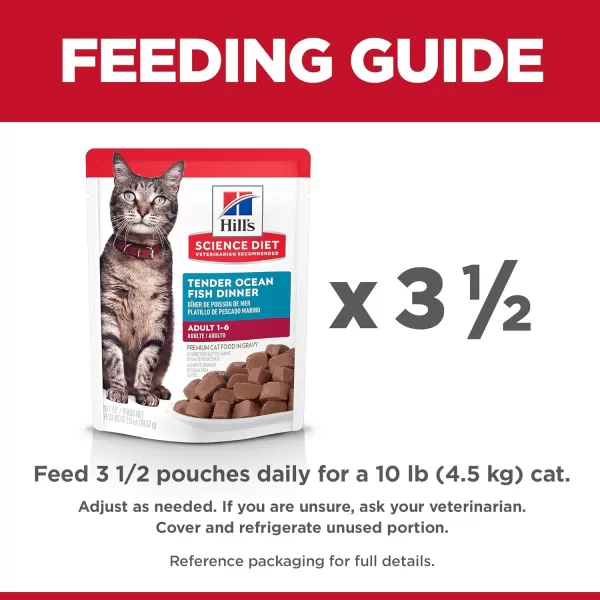imageHills Science Diet Canned Wet Cat Food Adult Tender Chunks amp Gravy Recipes 55 oz Cans 24PackSeafood 28 Ounce Pack of 24