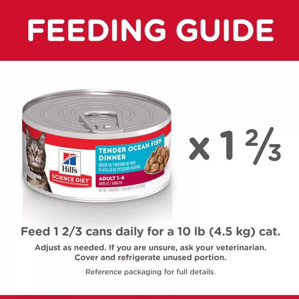 imageHills Science Diet Canned Wet Cat Food Adult Tender Chunks amp Gravy Recipes 55 oz Cans 24PackTender Ocean Fish 55 Ounce Pack of 1