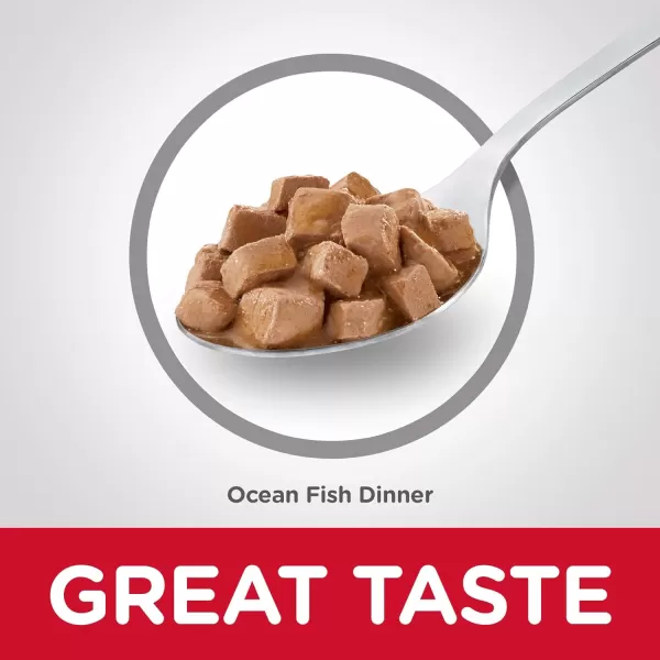 imageHills Science Diet Canned Wet Cat Food Adult Tender Chunks amp Gravy Recipes 55 oz Cans 24PackTender Ocean Fish 55 Ounce Pack of 1