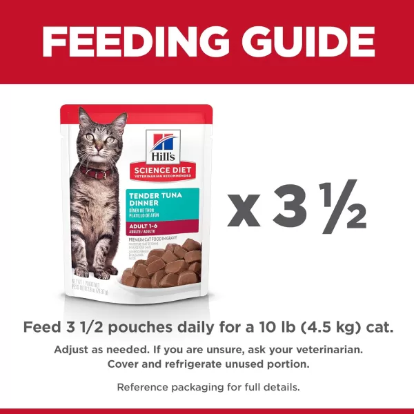 imageHills Science Diet Canned Wet Cat Food Adult Tender Chunks amp Gravy Recipes 55 oz Cans 24PackTuna 28 Ounce Pack of 24