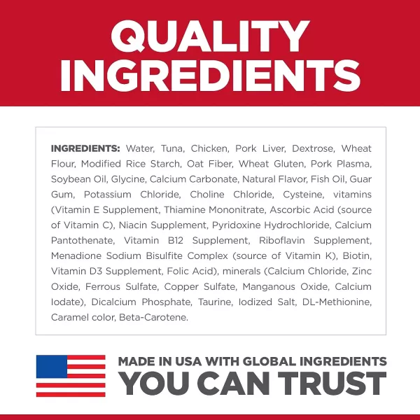 imageHills Science Diet Canned Wet Cat Food Adult Tender Chunks amp Gravy Recipes 55 oz Cans 24PackTuna 28 Ounce Pack of 24