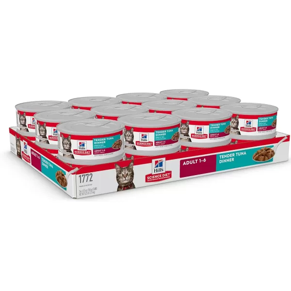 imageHills Science Diet Canned Wet Cat Food Adult Tender Chunks amp Gravy Recipes 55 oz Cans 24PackTuna 55 Ounce Pack of 1