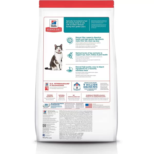 imageHills Science Diet Dry Cat Food Adult 11 Indoor Chicken Recipe 7 lb Bag7 Pound Pack of 1