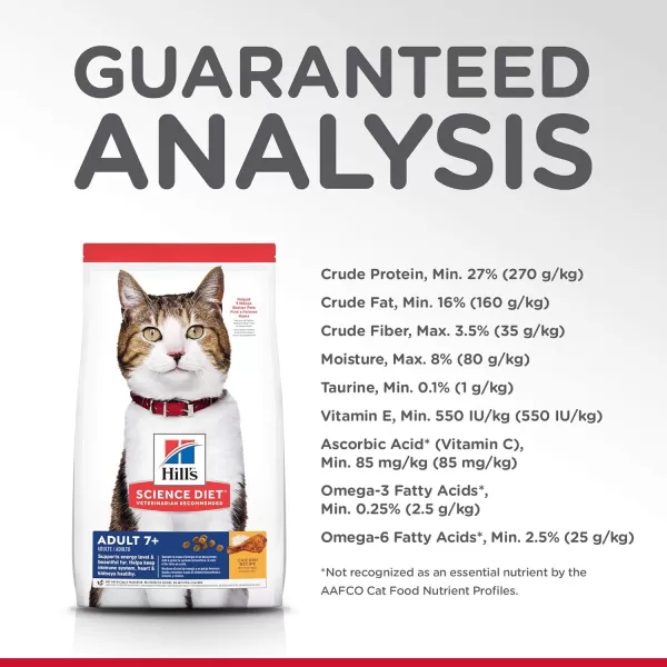 imageHills Science Diet Dry Cat Food Adult 7 for Senior Cats Chicken Recipe 7 lb Bag7 Pound Pack of 1