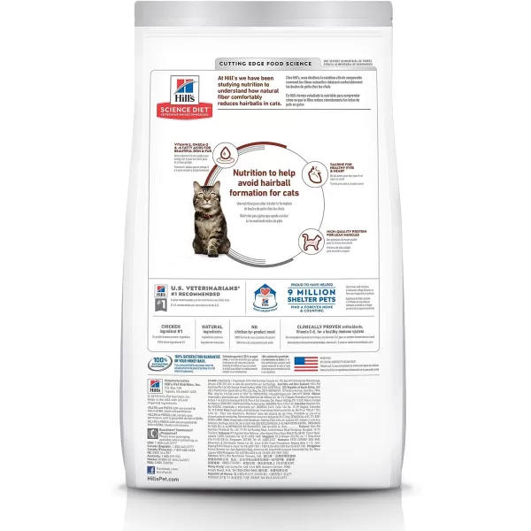 imageHills Science Diet Dry Cat Food Adult 7 for Senior Cats Hairball Control Chicken Recipe 155 lb Bag155 Pound Pack of 1