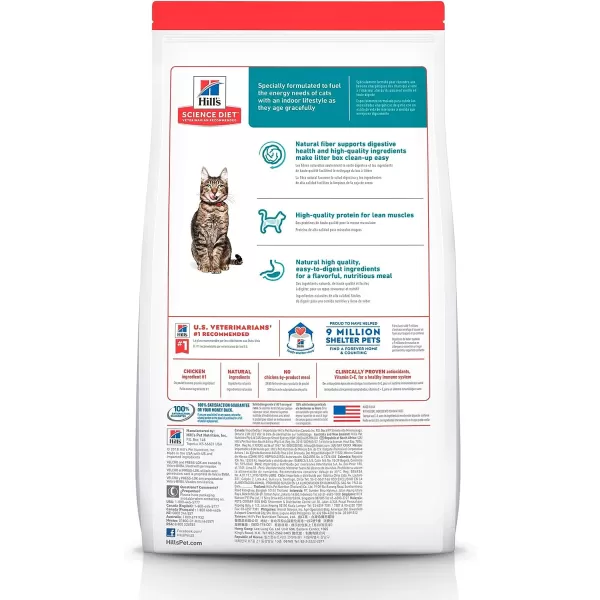 imageHills Science Diet Dry Cat Food Adult 7 for Senior Cats Indoor Chicken Recipe 155 lb Bag35 Pound Pack of 1