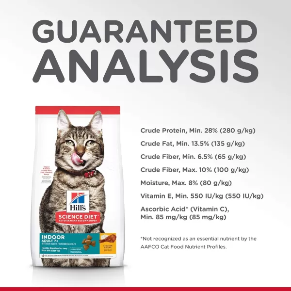 imageHills Science Diet Dry Cat Food Adult 7 for Senior Cats Indoor Chicken Recipe 155 lb Bag7 Pound Pack of 1