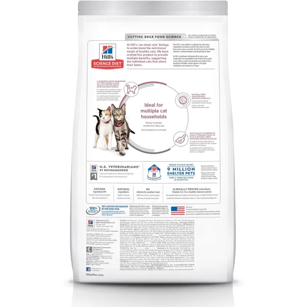 imageHills Science Diet Dry Cat Food Adult Multiple Benefit Chicken Recipe 155 lb Bag155 Pound Pack of 1