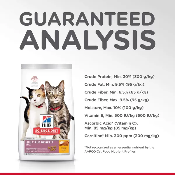 imageHills Science Diet Dry Cat Food Adult Multiple Benefit Chicken Recipe 155 lb Bag155 Pound Pack of 1