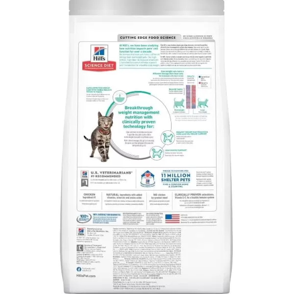 imageHills Science Diet Dry Cat Food Adult Perfect Weight for Weight Management Chicken Recipe 7 lb Bag15 Pound Pack of 1