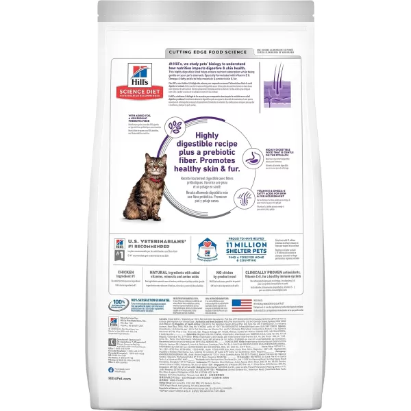 imageHills Science Diet Dry Cat Food Adult Sensitive Stomach amp Skin Chicken amp Rice Recipe 7 lb BagHills Science Diet Dry Cat Food Adult Sensitive Stomach amp Skin Chicken amp Rice Recipe 7 lb Bag