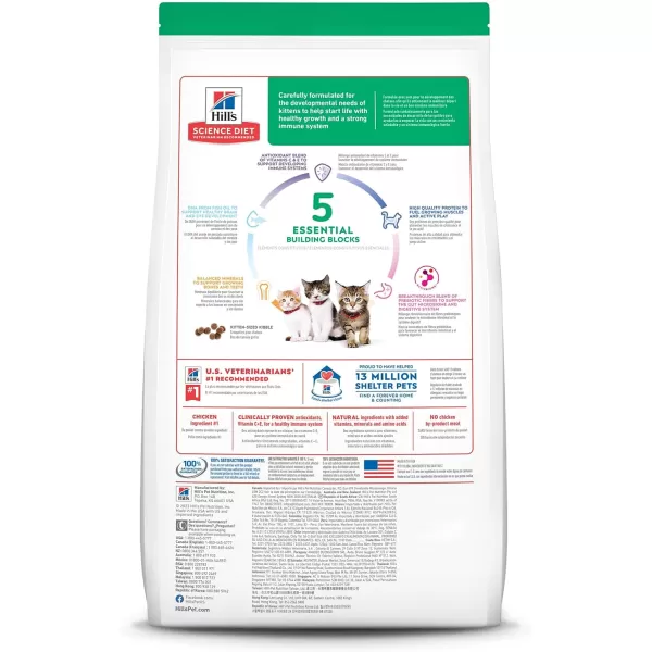 imageHills Science Diet Dry Cat Food Kitten Chicken Recipe 7 lb BagChicken 35 Pound Pack of 1