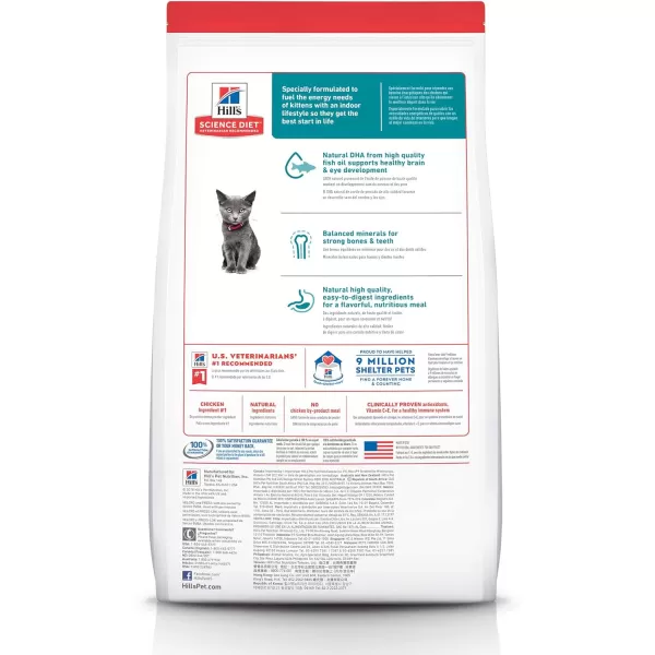 imageHills Science Diet Dry Cat Food Kitten Indoor Chicken Recipe 7 lb Bag35 Pound Pack of 1