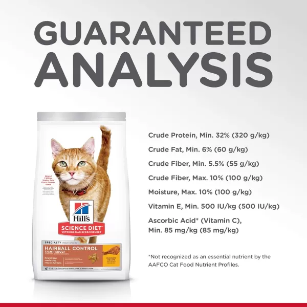 imageHills Science Diet Dry Cat Food Light Adult Hairball Control Light for Healthy Weight amp Weight Management Chicken Recipe 155 lb Bag7 Pound Pack of 1
