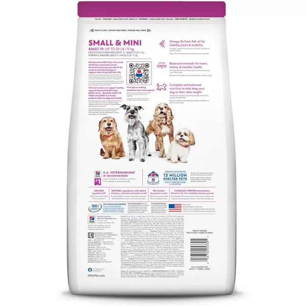 imageHills Science Diet Dry Dog Food Adult 11 for Senior Dogs Small Paws Chicken Meal Barley amp Brown Rice Recipe 45 lb Bag45 Pound Pack of 1