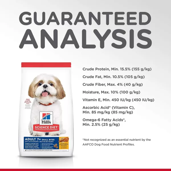 imageHills Science Diet Dry Dog Food Adult 7 for Senior Dogs Small Bites Chicken Meal Barley amp Brown Rice Recipe 5 lb Bag5 Pound Pack of 1