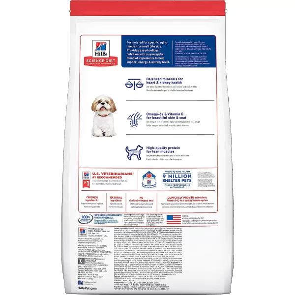 imageHills Science Diet Dry Dog Food Adult 7 for Senior Dogs Small Bites Chicken Meal Barley amp Brown Rice Recipe 5 lb Bag5 Pound Pack of 1