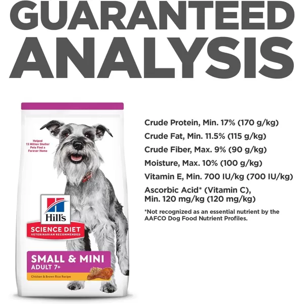 imageHills Science Diet Dry Dog Food Adult 7 for Senior Dogs Small Paws for Small Breeds Chicken Meal Barley amp Brown Rice Recipe 155 lb Bag4 Pound Pack of 1